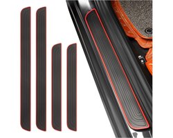 Instaplijsten Bescherming - Dorpelbeschermer Auto - Voertuig Beschermen - Effectieve Kraspreventie - 4 Stuks - Zwart