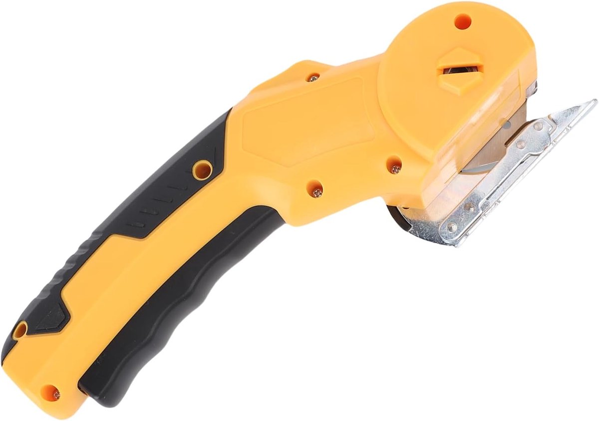 Elektrische Schaar - Draadloze Snijder - Handwerk Stoffen Knippen - Oplaadbaar Aluminium - 1500mAh Batterij - Geel