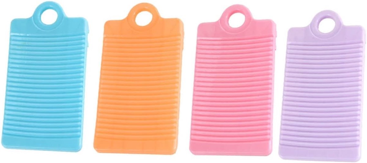 Wasborden Set - Handwas Bord - Kleding Reinigen - Verstevigd Ontwerp - 4 Stuks - Diverse Kleuren