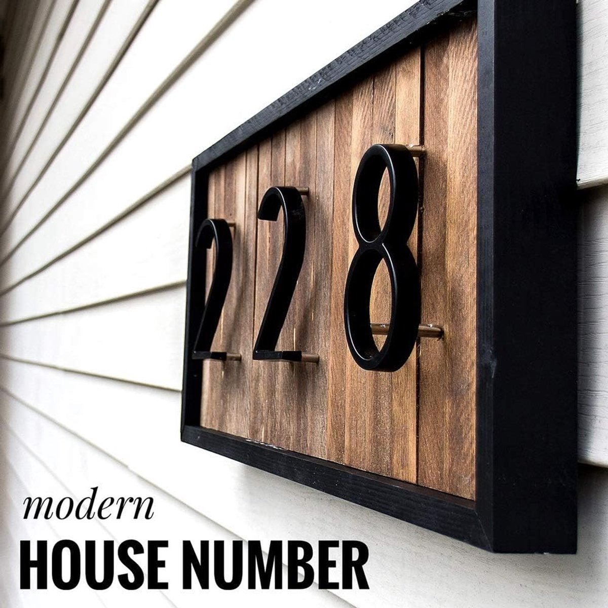 Huisnummer - Deurcijfer - Huis Verfraaien - Roestvrij Metaal - 125mm Hoog - Zwart