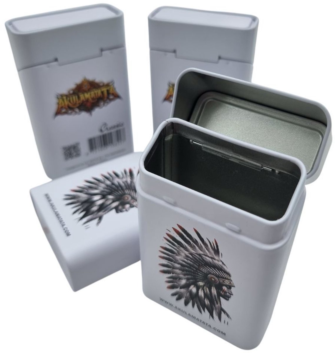 AKULAMATATA Metal Flip-Top Case - King Size & Slim Compatible - Galvanized Iron