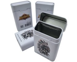 AKULAMATATA Metal Flip-Top Case - King Size & Slim Compatible - Galvanized Iron