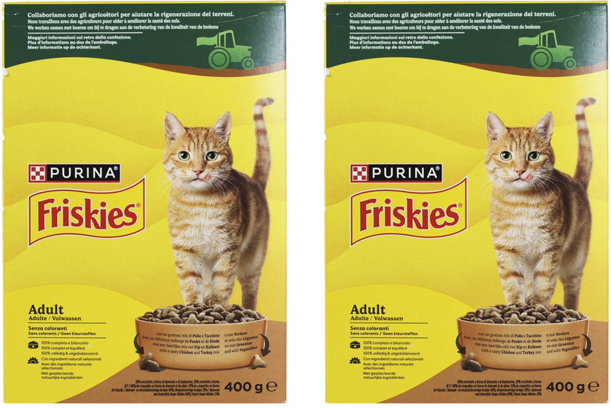 Purina Friskies Kip & Groenten - Multipack - Kattenvoer - 800g (2x400g)