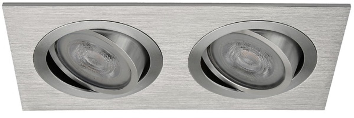 LED inbouwspot Abbe -Dubbel Chrome -Extra Warm Wit -Dimbaar -4W -Philips LED