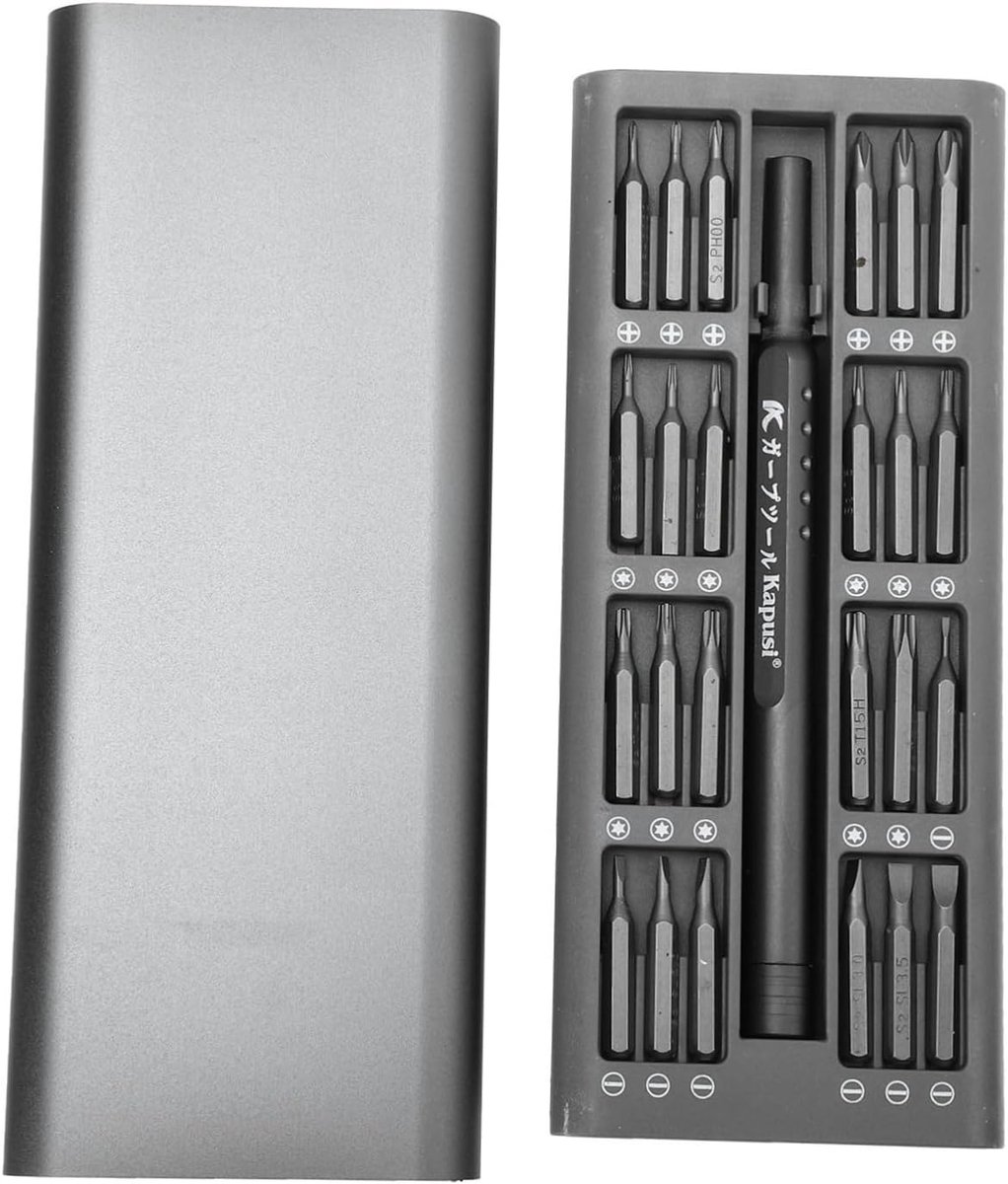 Schroevendraaierset - Precisiegereedschap - Elektronica Reparatie - 48-in-1 Bits - 1 Set - Zilver