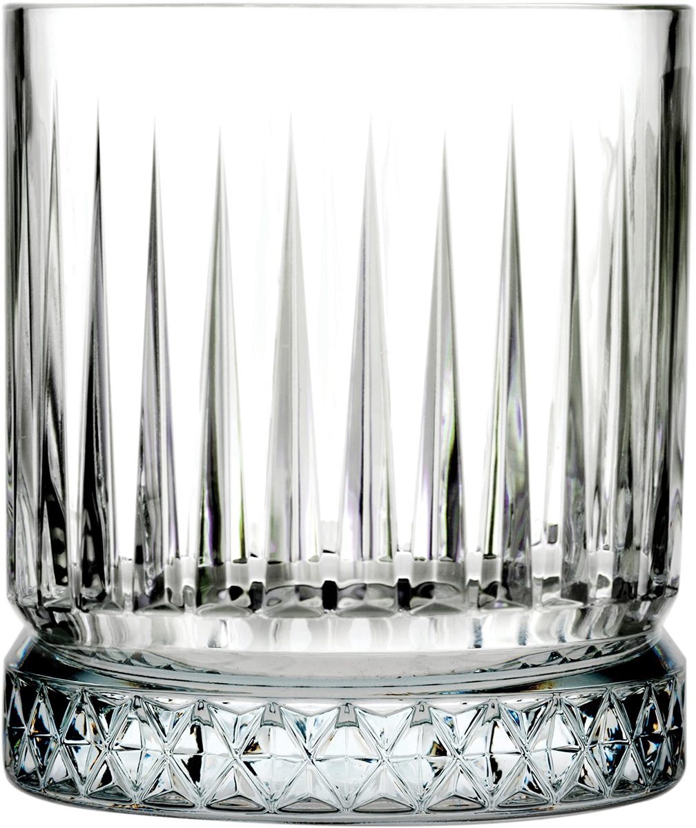 Dailygoods- Glazen Whiskyglazen Set van 4 - Vaatwasmachinebestendig - Magnetronbestendig - Modern Design - Elegante Uiterlijk