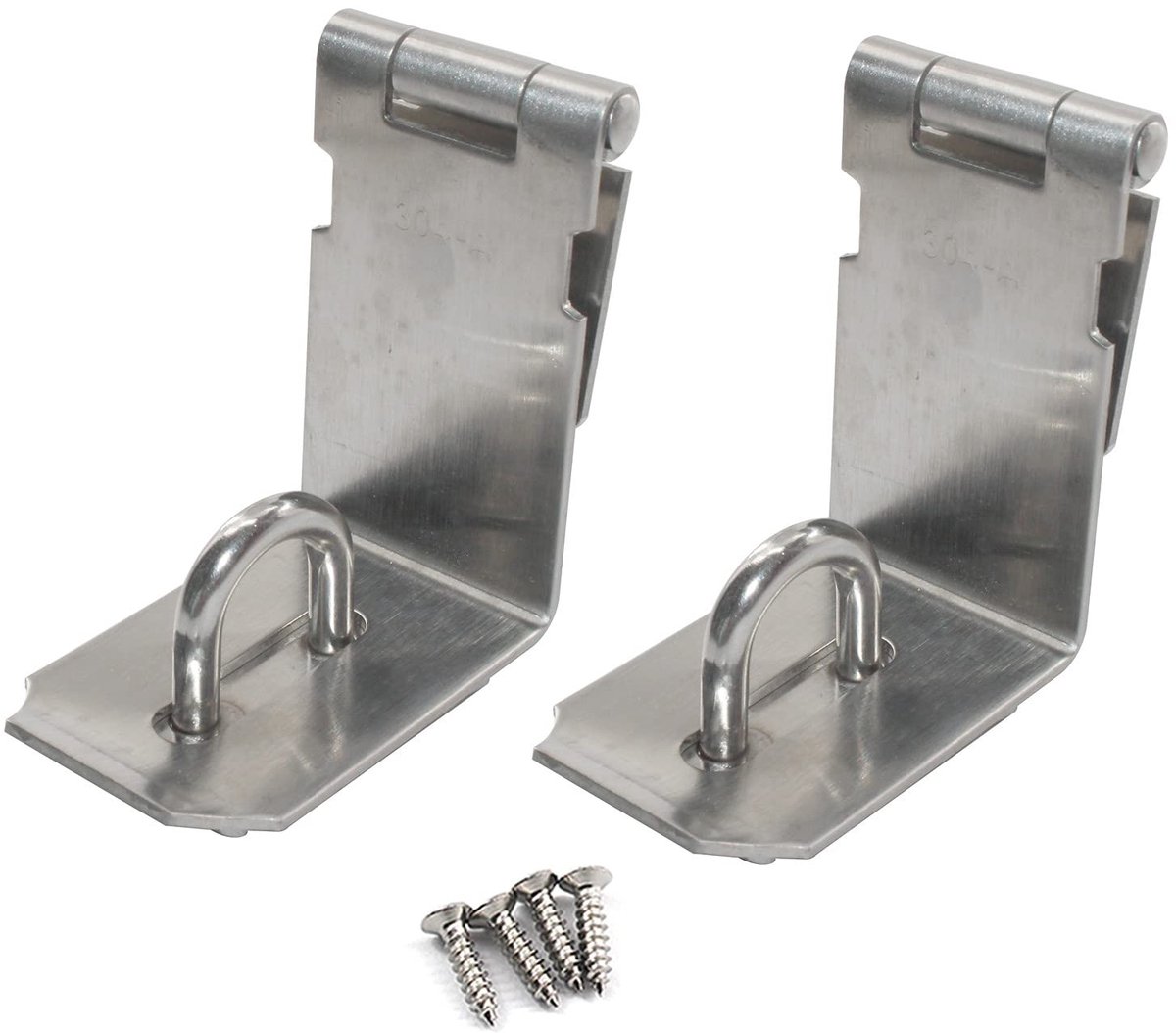 Dailygoods - Roestvrij Stalen Hangslot Hasp - Deurvergrendeling voor Poorten en Schuren (2 Stuks)
