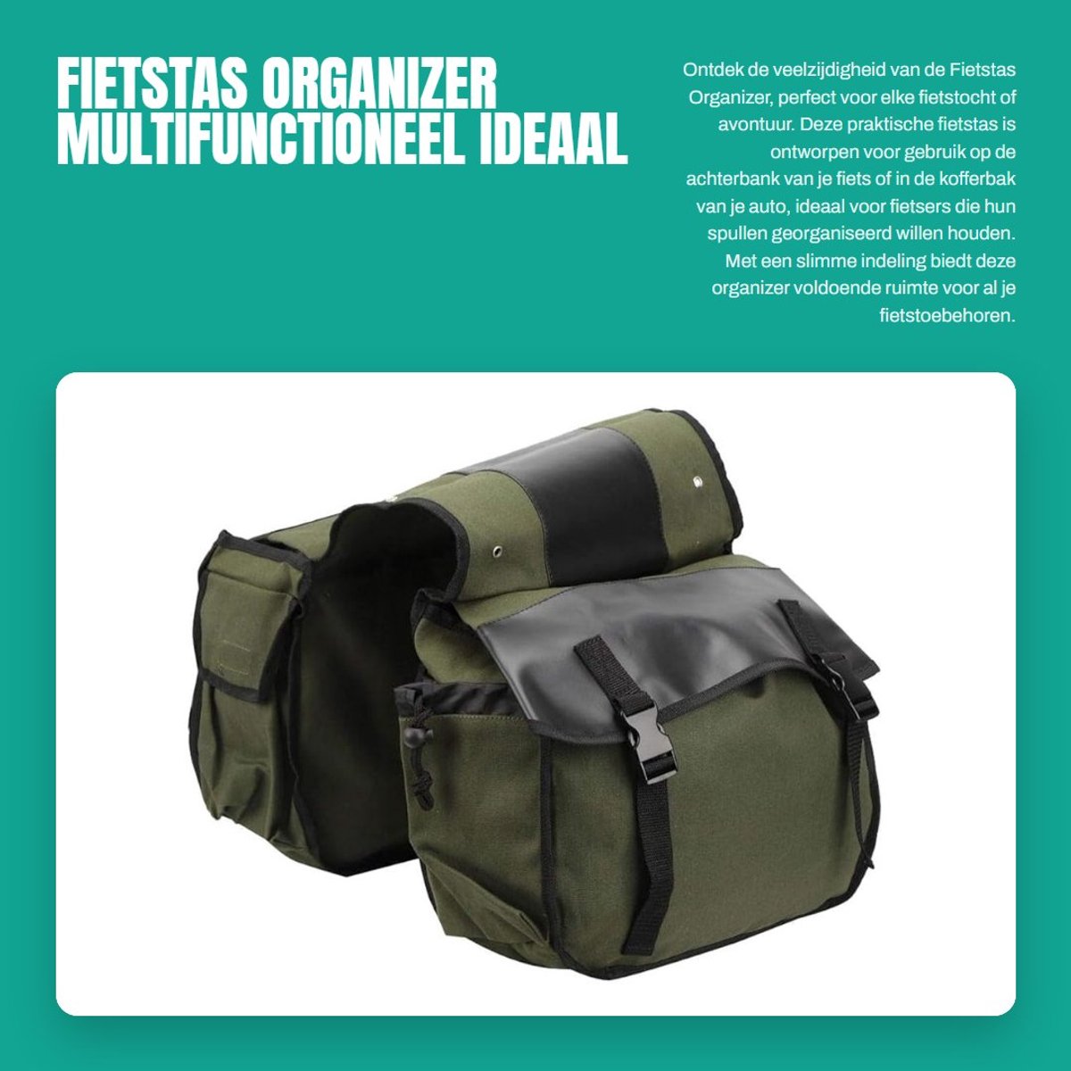 Dailygoods- Fietstas Organizer - Multifunctioneel - Achterbank - 40L