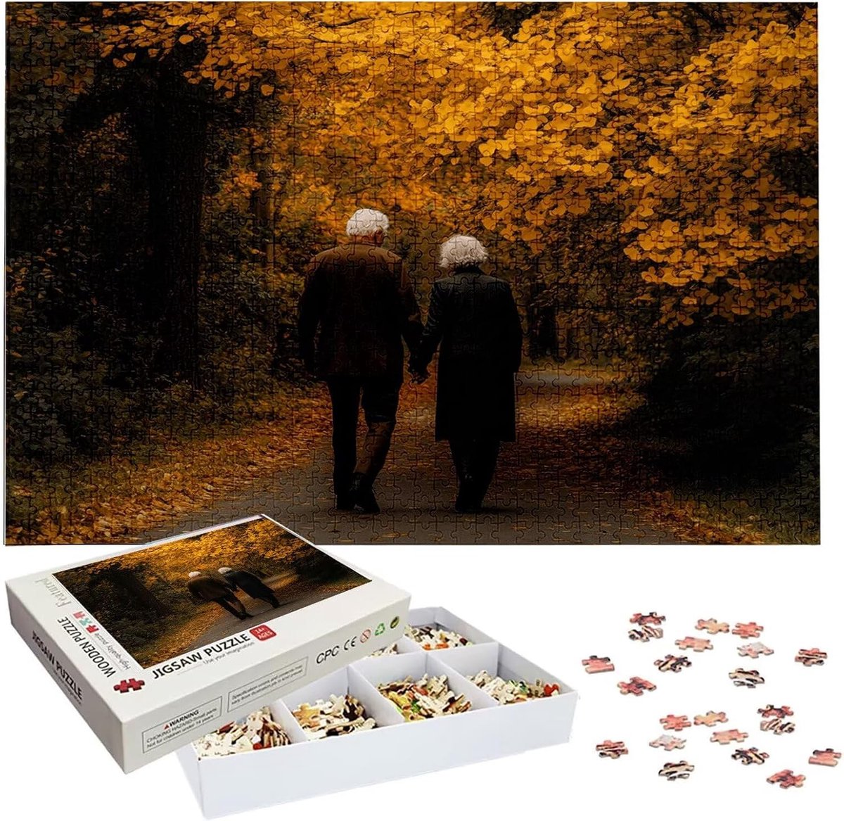 Gepersonaliseerde Puzzel - Fotopuzzel Hout - Herinneringen Bewaren - Uniek Fotocadeau - 75x50cm 1314 Stukjes - Meerkleurig