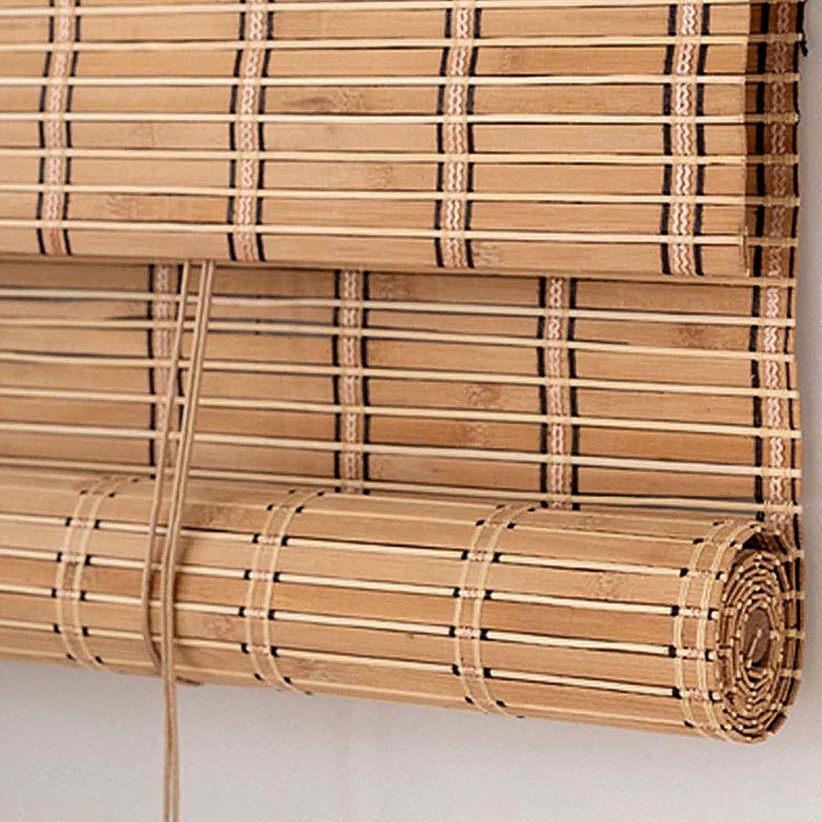 Bamboe rolgordijn - Raamdecoratie - Privacy creëren - Natuurlijke materialen - W115xH220cm