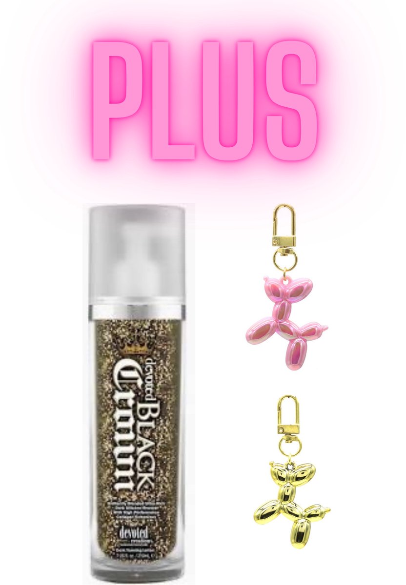 Devoted Creations Black Crown 210 ml PLUS Sleutelhanger Ballon Hond 5cm Goud & Roze