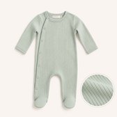 Baby Pyjama Met Voetjes Groen - Drukknopen - Maat 62/68 - Baby Pyjama Jongens & Meisjes - Zachte Baby Pyama Met Voetjes - Unisex Baby Pyjama Maat 62