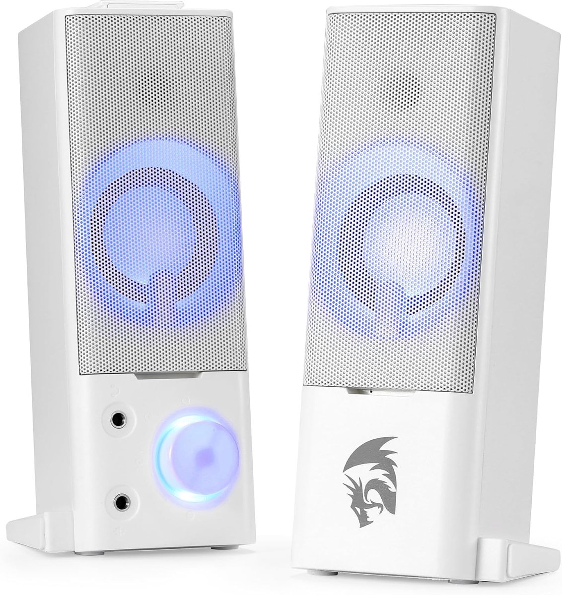 PC Luidsprekers - Stereo Geluid - Muziek Luisteren - Compact Ontwerp - 2.0 Kanalen - Wit