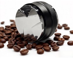 Espresso Stamper 58 mm - Koffiedik egaliseren - Espresso Accessoire - Verstelbare Diepte - Professionele Handmatige Espresso Stamper - Zwart