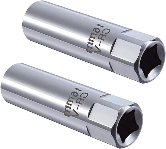 Set van 2 Bougies Sleutels 12-Punt Dunne Wand Bougies Sleutel Verwijder Set voor Meeste Voertuigen (16mm) - Auto Gereedschap, Onderhoud, Reparatie