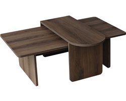CALICOSY - Salontafels set van 2 asymmetrische bladen L105 cm - LIVIA
