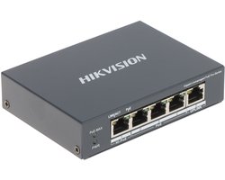 Hikvision DS-3E0505HP-E Pro Series 4 poort Fast Ethernet Smart unmanaged POE switch met 1x Hi-PoE en 1x RJ45