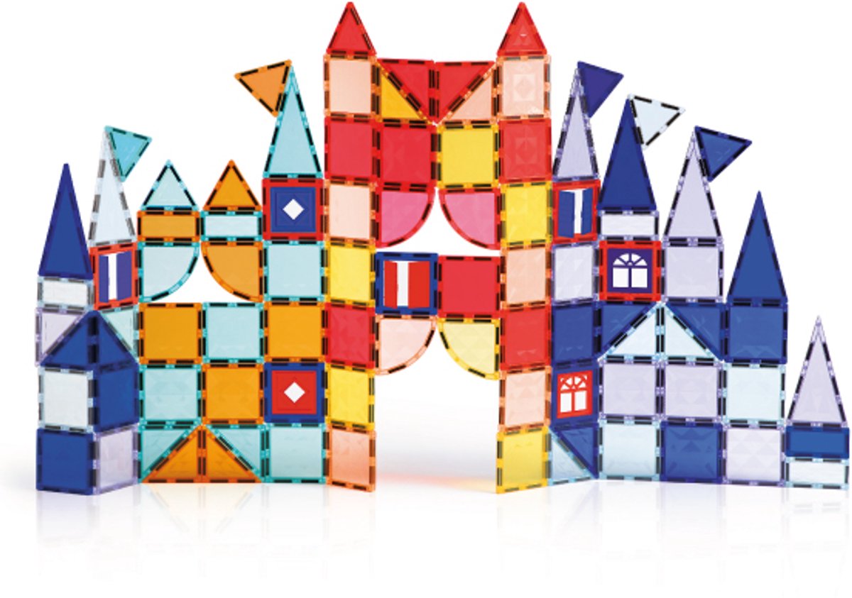 LUDI-Magnetische tegels - Magnetische panelen - Magnetic Tiles - Magnetisch speelgoed - 100 panelen