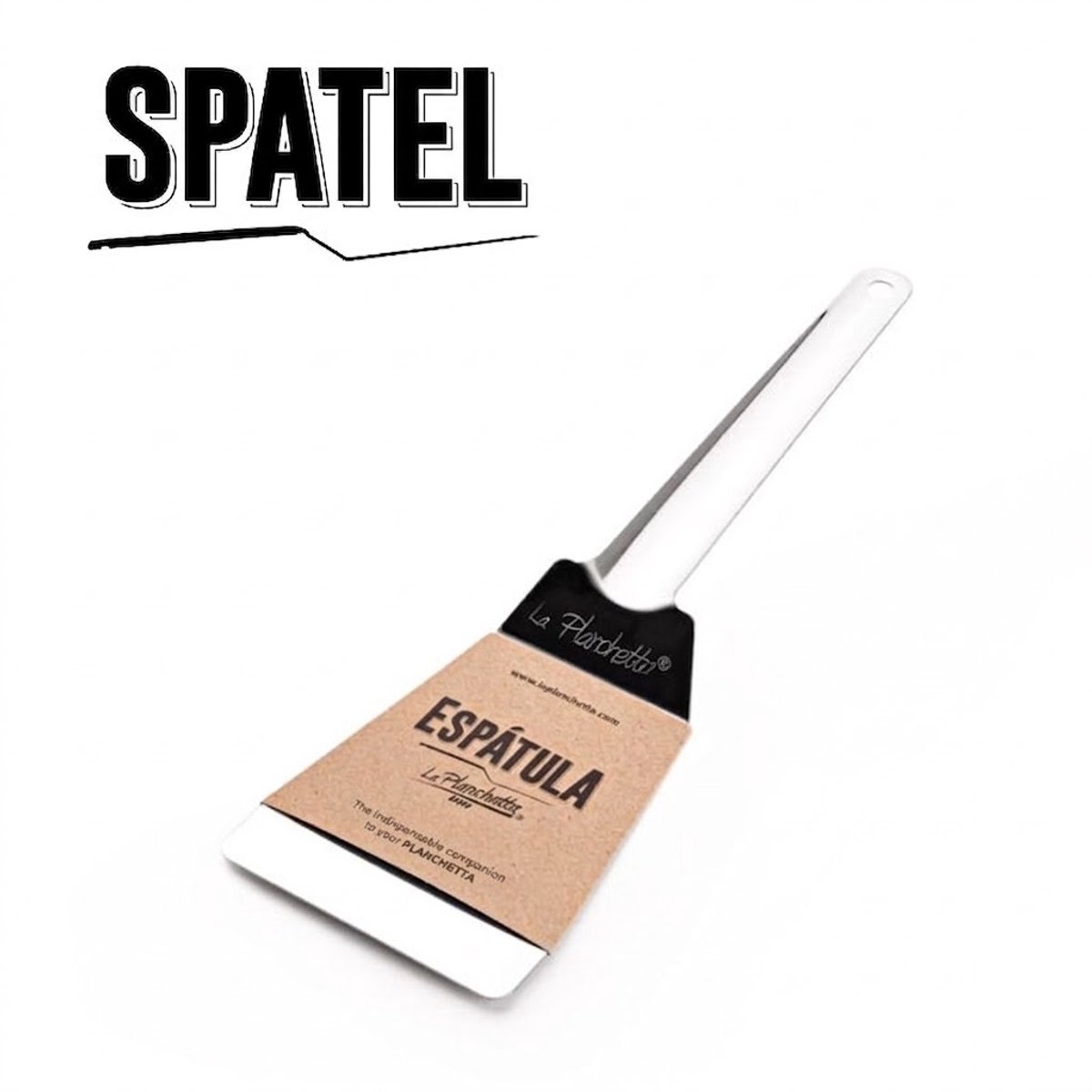 La Planchetta Spatel – Professionele RVS Bakspatel – 90° Hoeken – Voor Plancha, Grill, BBQ & Keuken