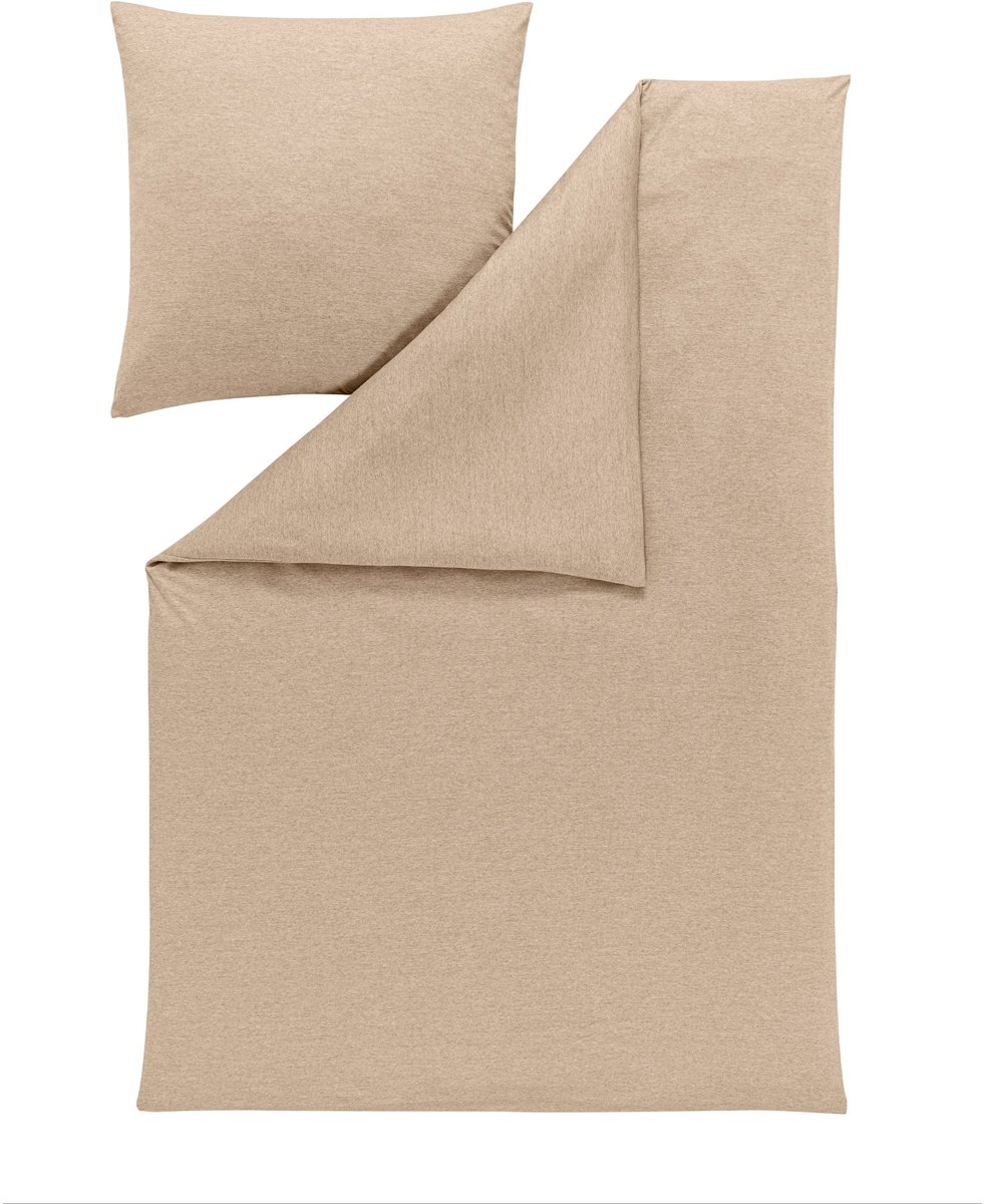 Estella Takoma - Dekbedovertrekset - Mako Interlock Jersey - 160 x 200 cm - 3-delig Bruin
