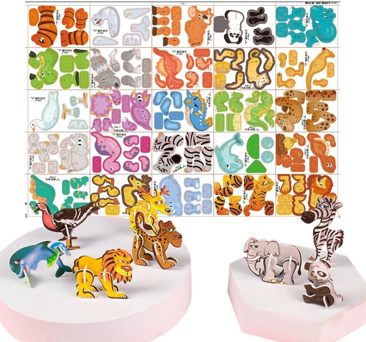 3D Puzzel - Dierenmodel Bouwen - Educatief Spel - Zonder Lijm - 9 x 6 cm - Dier
