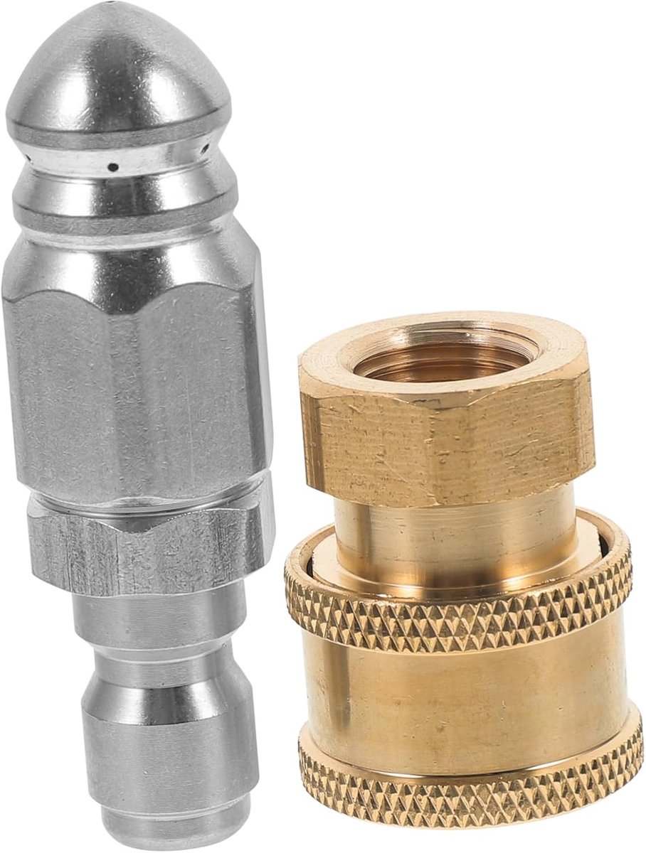 Tuinslang Sproeier - Hogedruk Mondstuk - Tuinonderhoud - Verstelbare Straal - 6 x 1.5 cm - Zilver