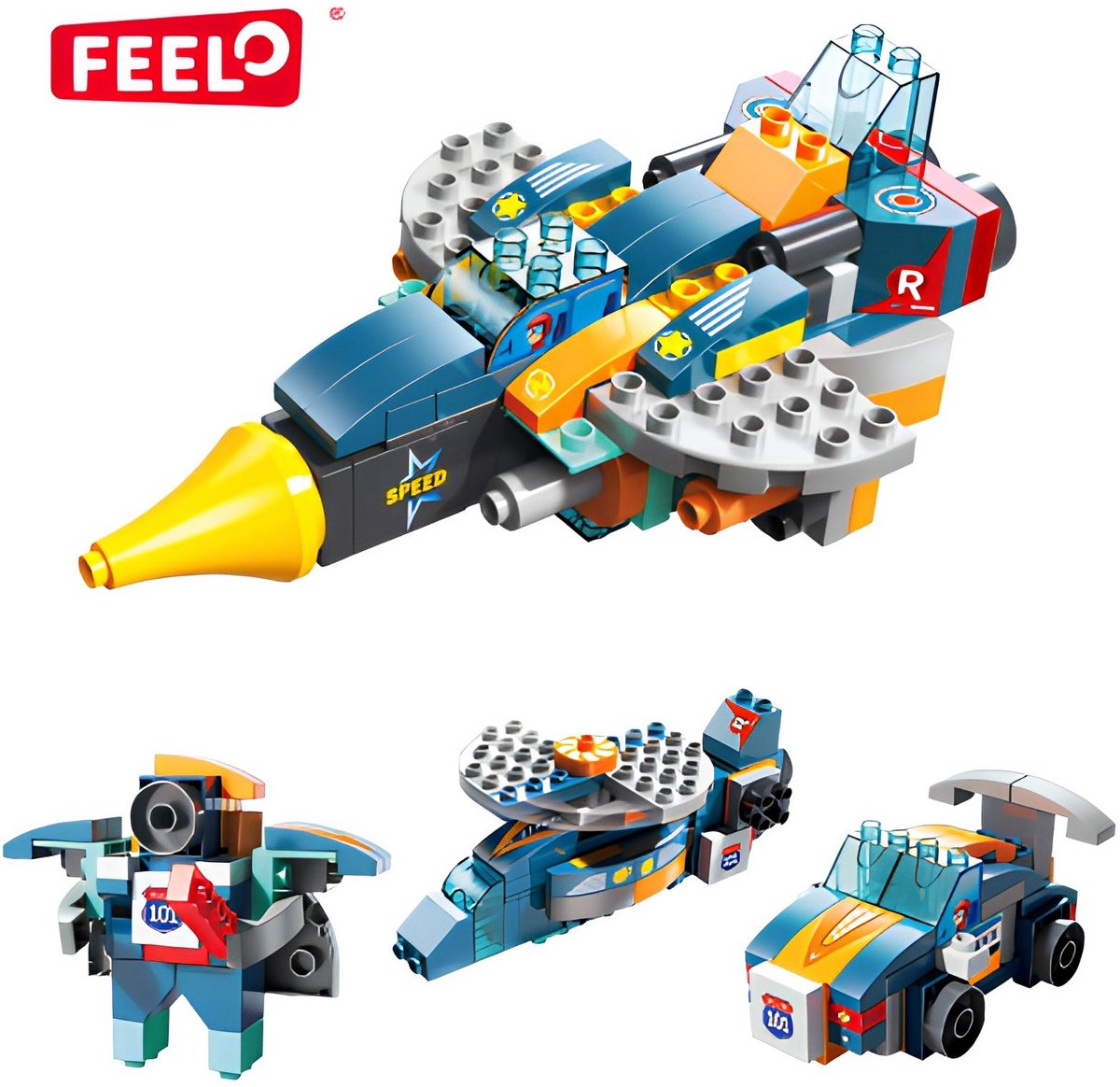 VONKELIOS® Vormveranderende Gevechtstruck Bouwblokken Set | Educatief Creatief Bouwspeelgoed, Ideaal Cadeau voor Kinderen