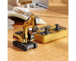 Mini RC Graafmachine 1:64 – Excavator Bouwvoertuig – 2.4G Radiografisch Bestuurbaar via App & Afstandsbediening – Realistische Arm Functie – RTR Model
