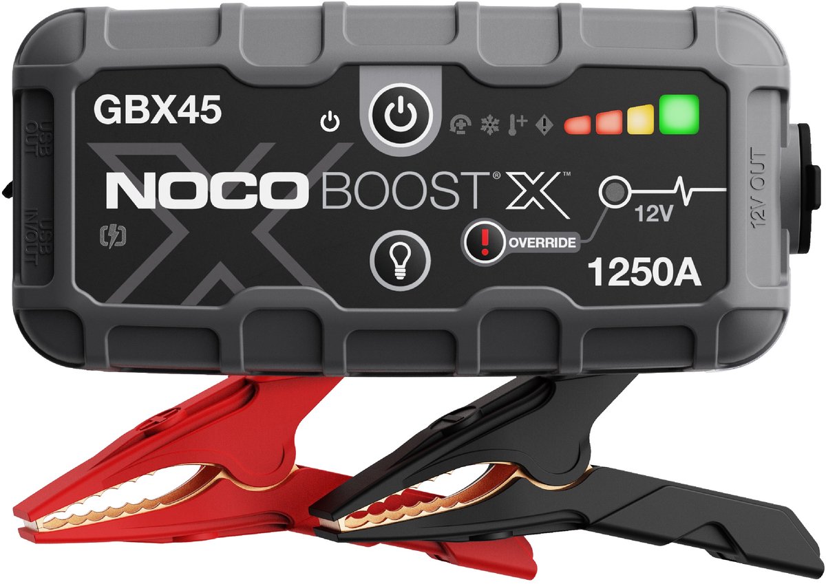 Noco Boost X Lithium Jump Starter GBX45 – Starthulp 1250A - USB lader voor smartphone/tablet- 100 lumen LED zaklamp