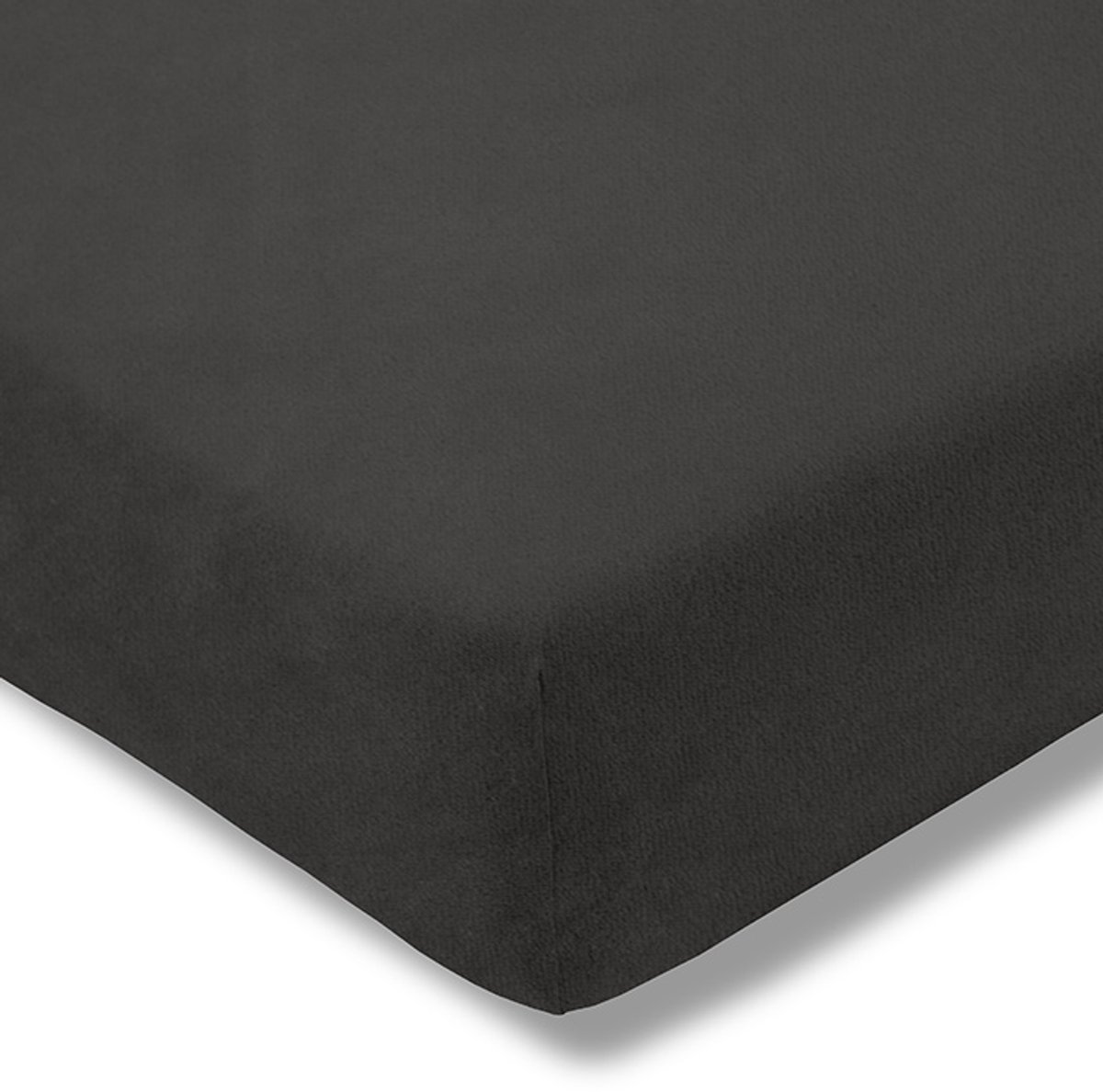 Estella Velours Hoeslaken met Elastiek 200x200cm Antraciet 175g/m2