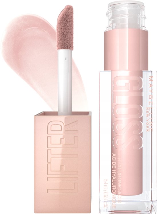 Maybelline New York - Lifter Gloss Lipgloss - 2 Ice - Glanzende Lipgloss - Verrijkt met hyaluronzuur - 5,4 ml