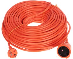 BLOW Tuinverlengkabel - 50m - PVC - 2x1.5mm² - H05VV-F2 - Niet Geaard - Oranje