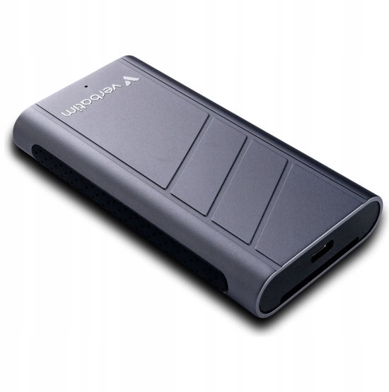 Verbatim TurboMetal Serie - Externe SSD - 2TB - USB4 Type-C - Grijs van Verbatim — afbeelding 3