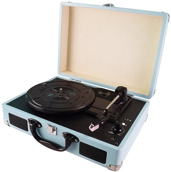 DIGITNOW M417 - Vinyl Platenspeler - Ingebouwde Speakers - Vinyl naar MP3 USB - Retro Blauw — afbeelding 3