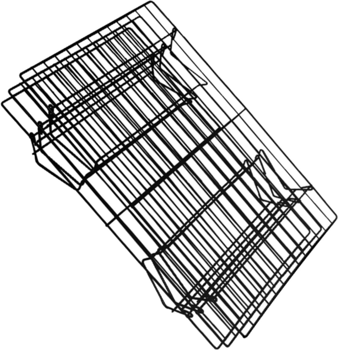 Grill Roosterset - Barbecue Net - Buiten Koken - Drie Lagen Ontwerp - 39 x 25 cm - Zwart