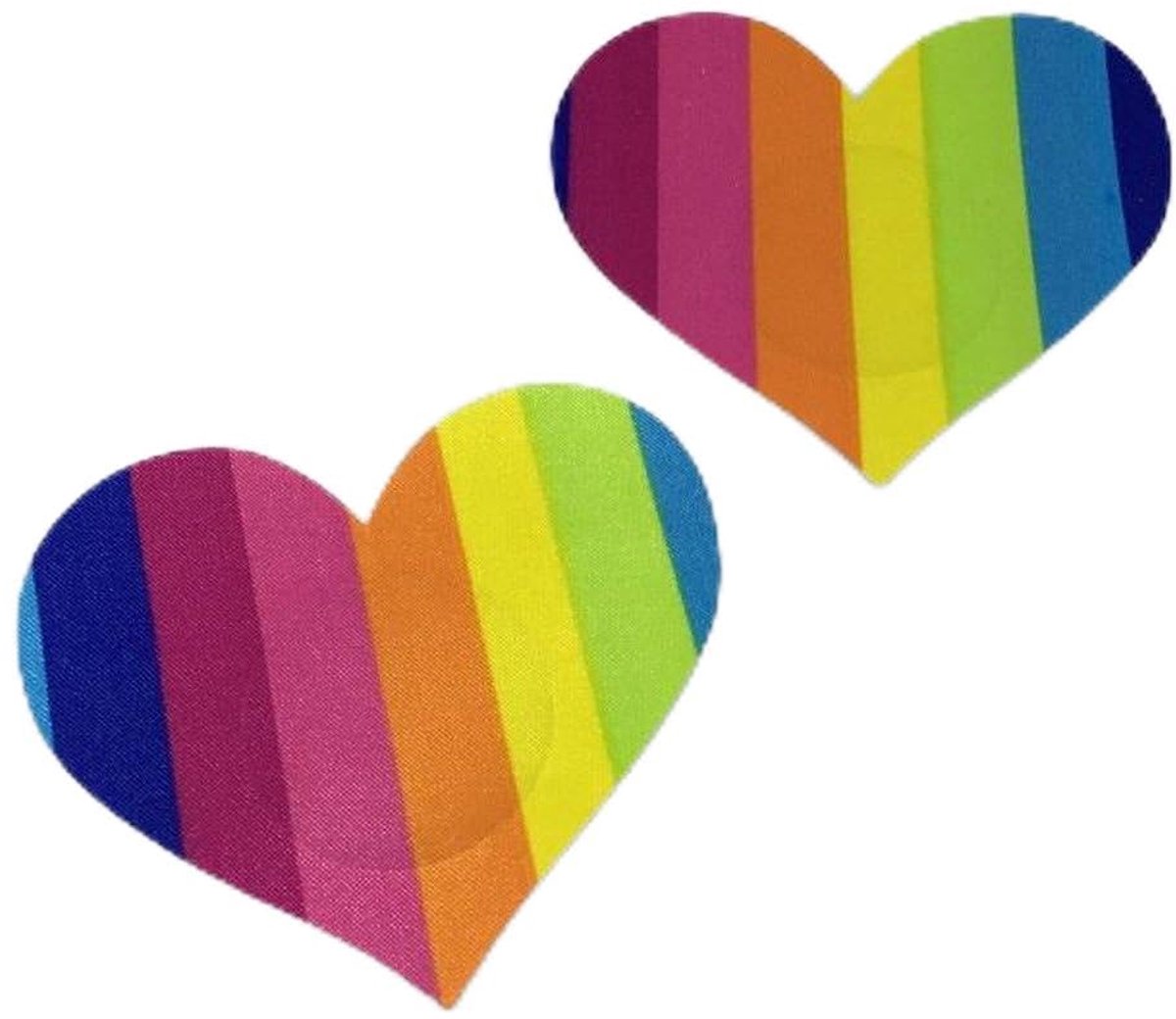Okado Tepelstickers Hart Regenboog 2 Stuks – Pride Nipple Covers – Zelfklevende Hart Stickers voor Festival, Pride, Feest, Outfit en Lingerie – Multi