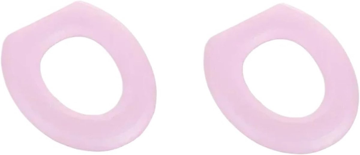 Toiletbrilhoes - Zacht Kussen - Warmte Behoud - Wasbaar en Afneembaar - 2 Stuks - Roze