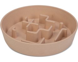 Beeztees Antischrokbak Hond/Kat Nom - Voerbak hond/kat - Vaatwasserproof - Antislip - Plastic - Roze - 1400ml