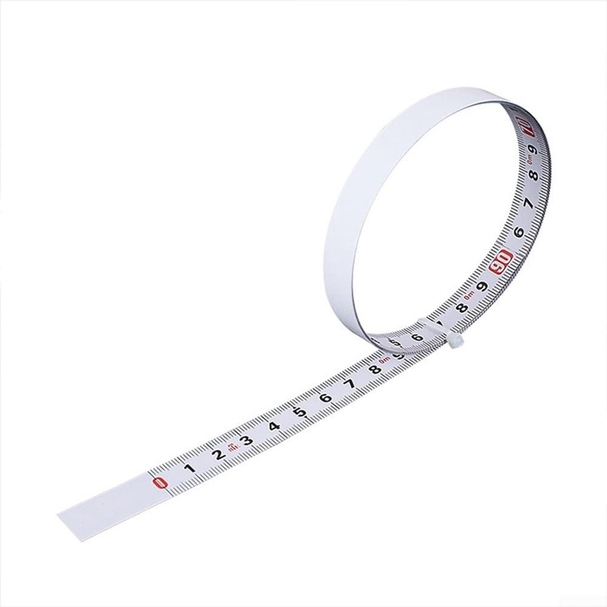 Zelfklevend Meetlint - Koolstofstaal Liniaal - Werkbank Meten - Omgekeerde Schaal - 17 cm - Zilver