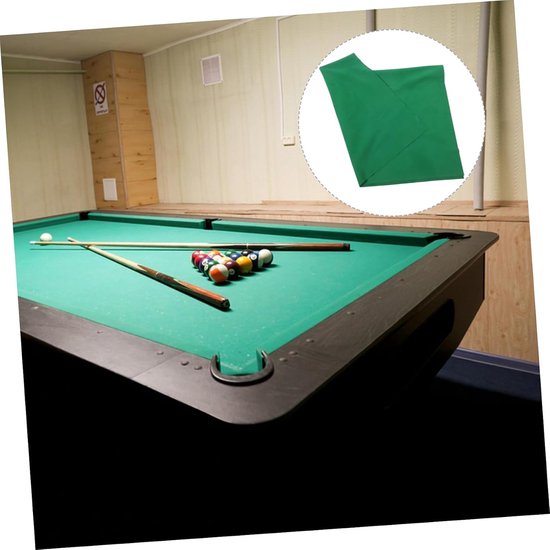 Pooltafel Kleed - Biljart Tafelkleed - Spelverbetering - Dubbelzijdig Ontwerp - 155 x 112 cm - Groen — afbeelding 2