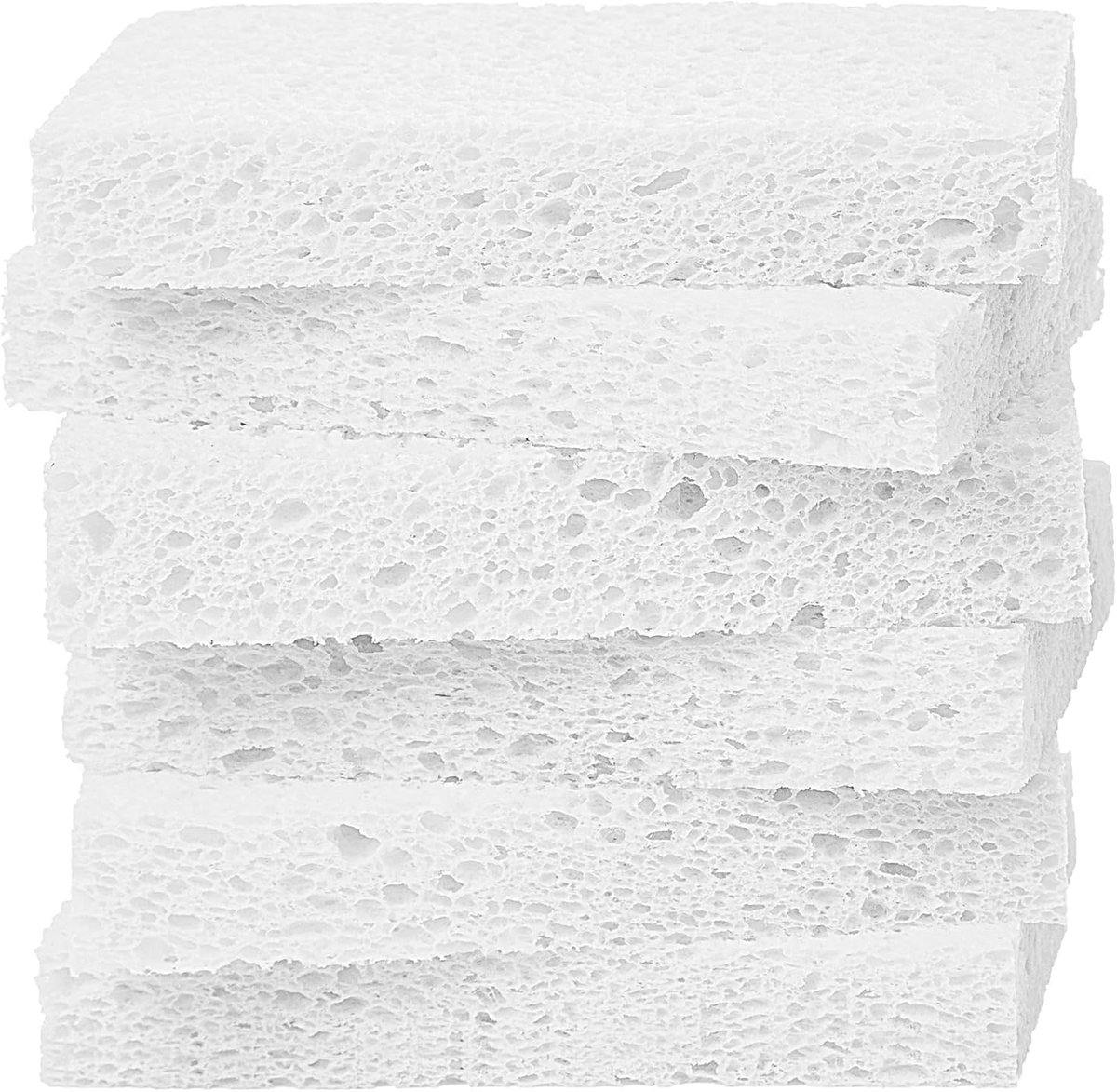 Keukensponzen - Schrobbers - Vaat Reinigen - Krasvrij Schoonmaken - 6 Stuks - Wit