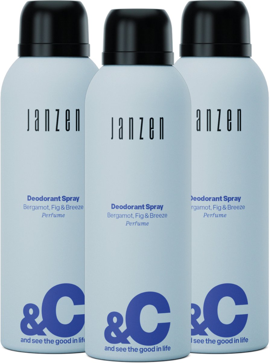 JANZEN Deodorant Spray &C Bergamot, Fig & Breeze 3-pack