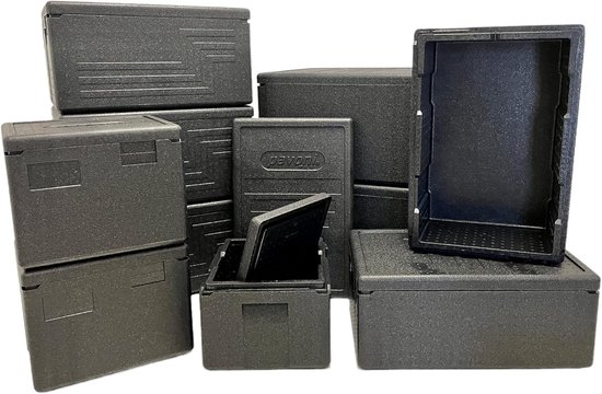 Isolatiemodule - Voedseltransport Box - Warm Koud Houden - Luchtdichte Sluiting - 60x40x25.7 cm - Zwart — afbeelding 4