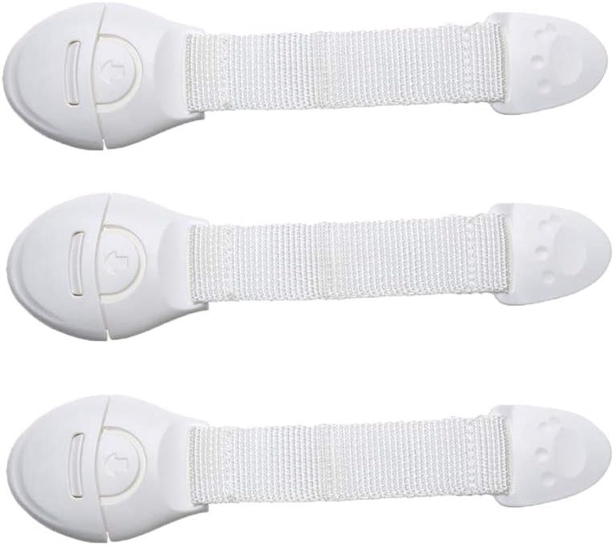 Kinderveiligheidssloten - Baby Beveiliging - Huis Beveiligen - Flexibele Band - 3 Stuks - Wit