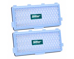 Sillar 2x HEPA-filter voor stofzuiger – filterset compatibel met Miele Complete C2, C3, Compact, C1, C2 – vervanging voor SF-AH50, SF-AP50
