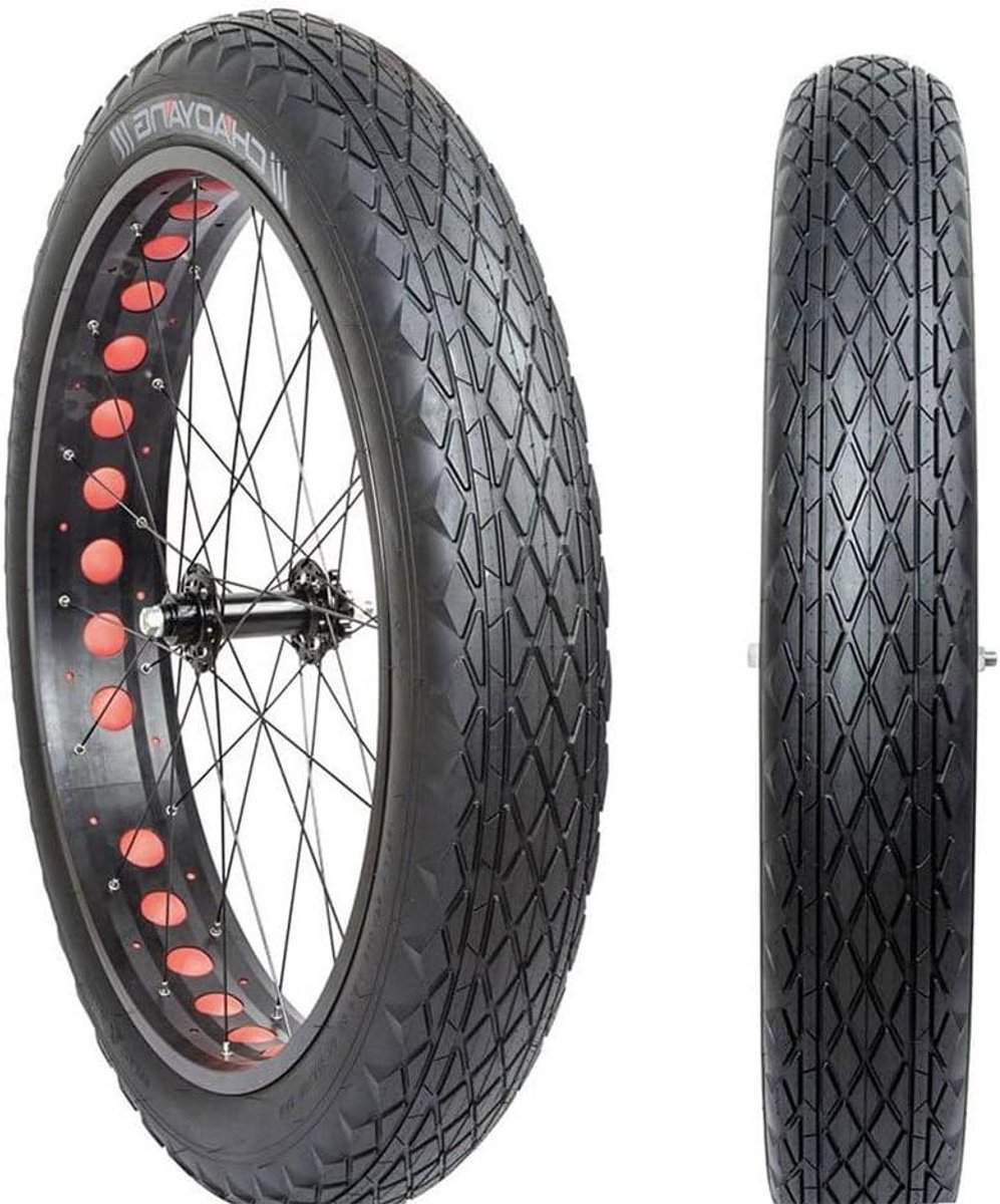 Buitenband Fatbike - Fietsband Zwart - All-terrain rijden - Uitsparingen voor grip - 26x4 inch - Zwart