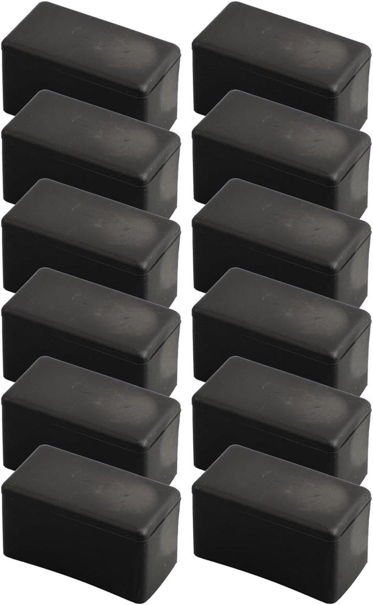 Stoelpootdoppen - Meubeldop Vloerbeschermer - Vloeren Beschermen - Zonder Lijm - 30 x 60 mm - Zwart