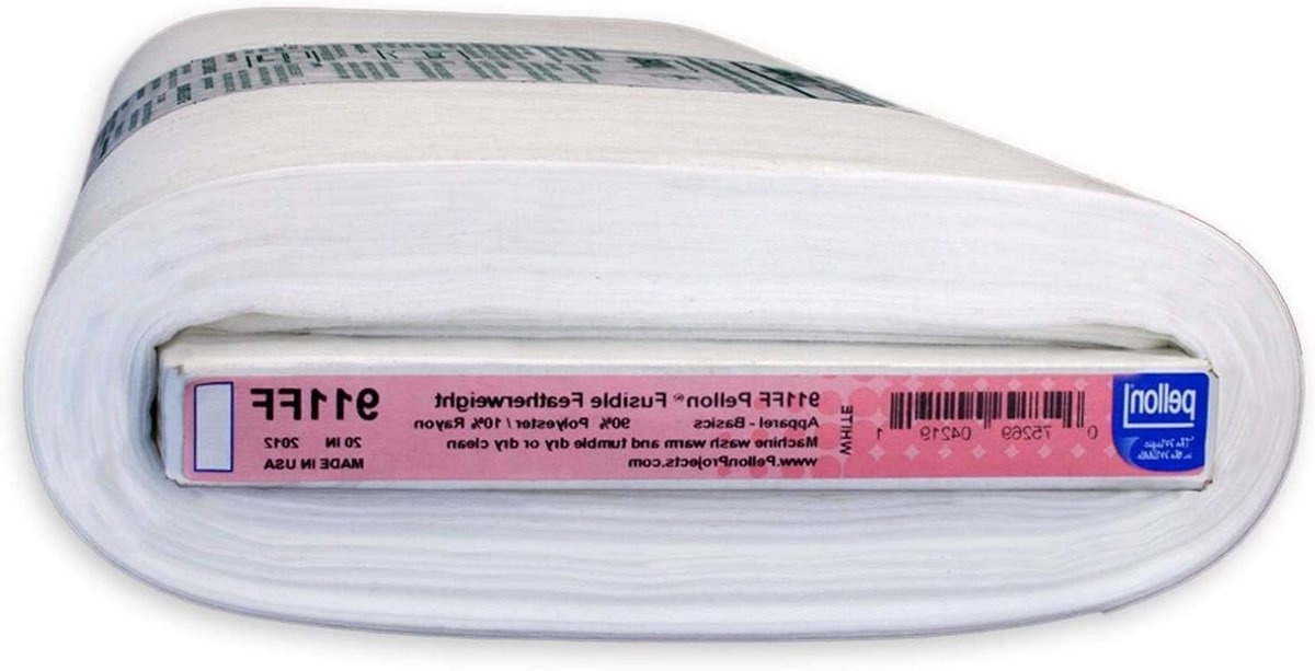 Naaifusible Tussenvoering - Stoffen Versteviger - Kleding Maken - Voor Vederlichte Stoffen - 50 cm x 36.5 m - Wit