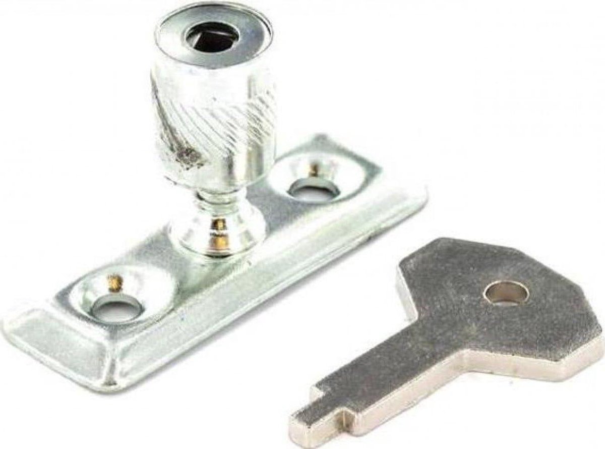 Raamsluiting Zink - Raambeveiliging Raamslot - Ramen Beveiligen - Eenvoudige Montage - 14.4 x 8.4 cm - Zilverkleurig