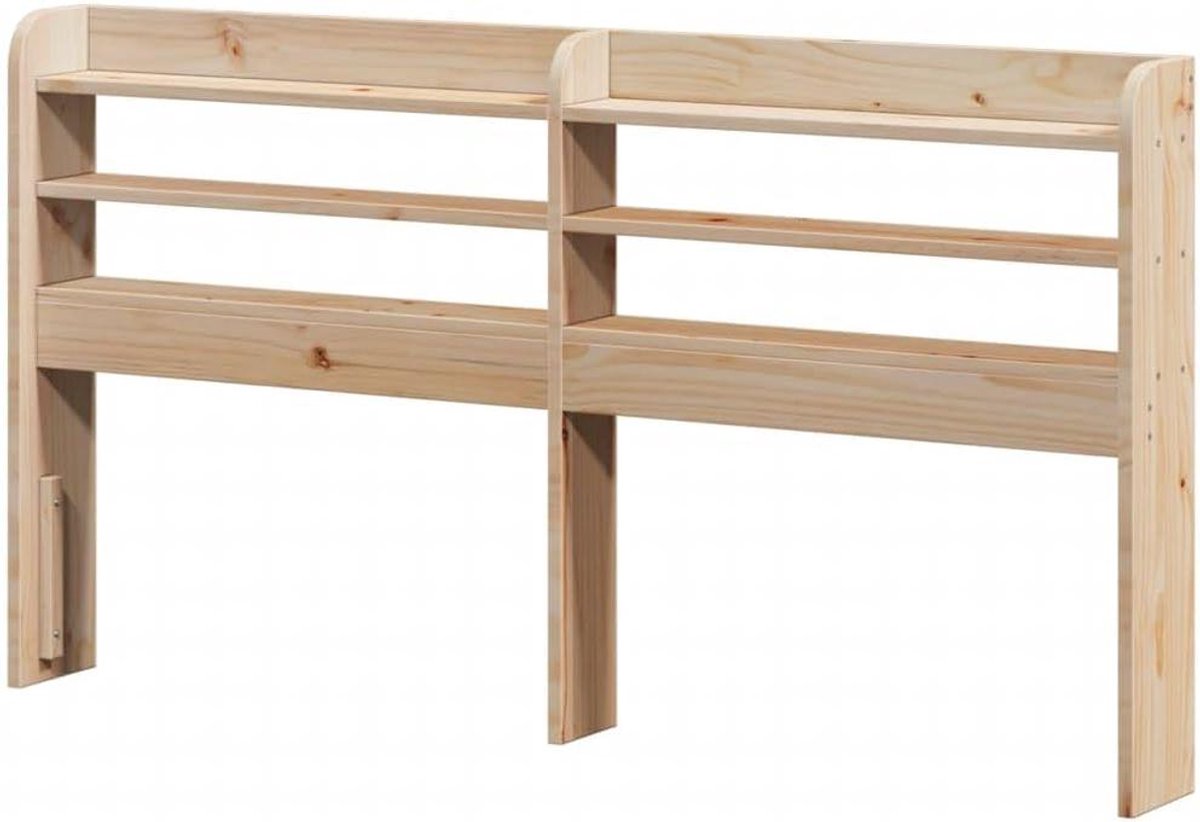 Hoofdbord met Plankjes - Bedombouw - Slaapkamer Organisatie - Vrijstaand Ontwerp - 140 cm - Bruin